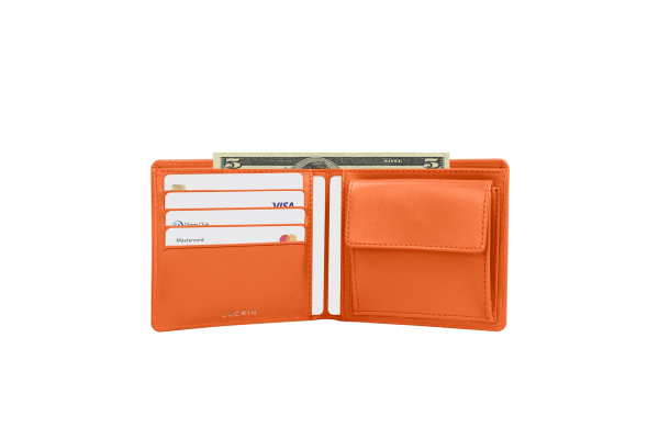 standard-wallet-srfid-orange-smooth-leather wallet